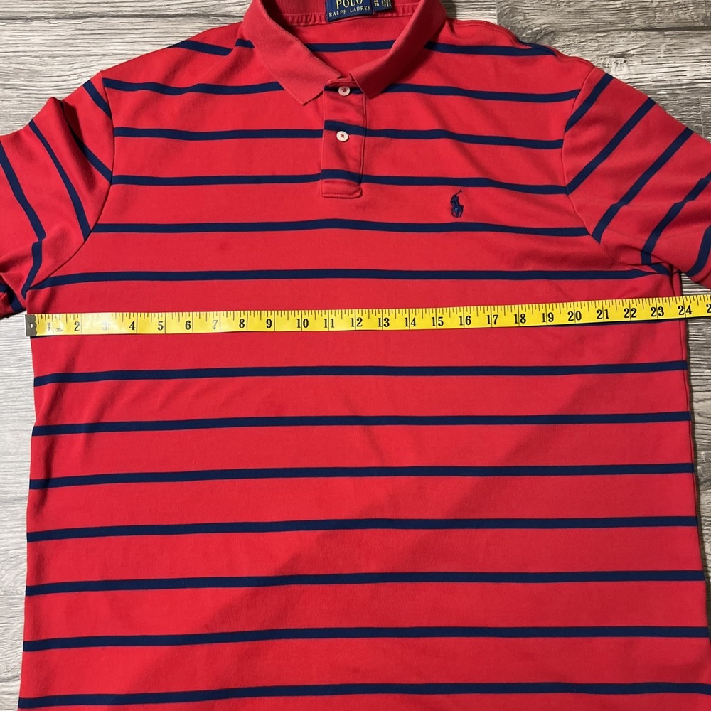 Lot Of 2 Polo Ralph Lauren Striped Short Sleeve Polo Shirts Men's Size XL - Picture 5 of 15